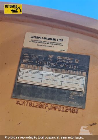Motoniveladora Caterpillar 120K