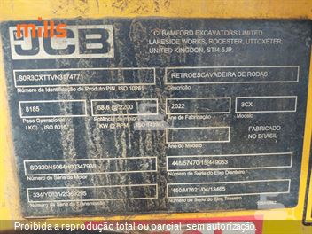 Retro Escavadeira JCB 3CX