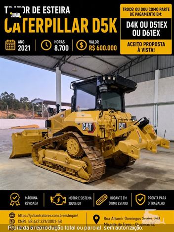 Trator de Esteira Caterpillar D5K