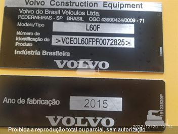 Pá Carregadeira Volvo L60F