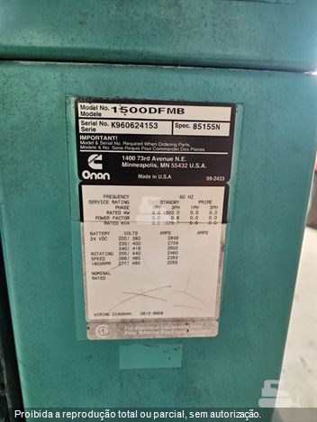 Gerador Cummins 1500DFMB