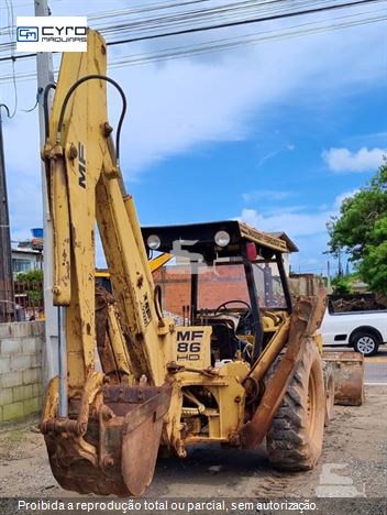 Retro Escavadeira Massey Ferguson MF86