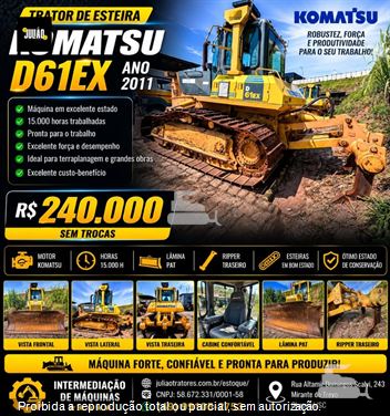 Trator de Esteira Komatsu D61-EX