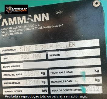 Rolo Compactador Ammann ASC 100